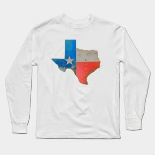 Texas Map / Flag Long Sleeve T-Shirt